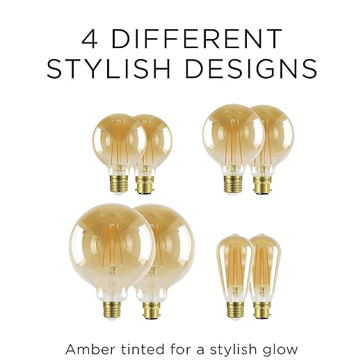 Integral LED SUNSET G80 Bulb B22 380Lm 5W 1800K Dimmable 300 Beam Amber Integral