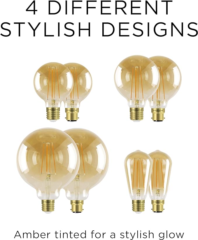 Integral LED SUNSET ST64 Bulb B22 380Lm 5W 1800K Dimmable 300 Beam Amber Integral