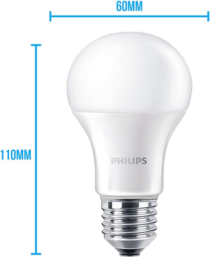 Philips LED 12.5W - 100W Equivalent Frosted A60 Light Bulbs E27 Edison Screw - Cool White (4000K), Non Dimmable, 1521 Lumen, 80+ CRI(929001312402)