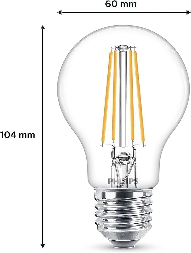 Philips LED Premium Corepro A60 Light Bulbs 10 Pack [E27 Edison Screw] 7W - 60W Equivalent - Warm White (2700K), Non Dimmable, 806 Lumen, 80+ CRI - 10pack