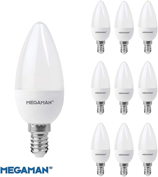 Megaman 5.5W RichColour LED Candle Dimmable Opal E14 SES 4000K 470 Lm - 10pack