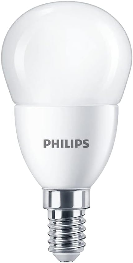 Philips CorePro 7W (60W Replacement) P48 Lustre, E14 Small Edison Screw, 2700 Warm White, Non Dimmable, Frosted - 4pack